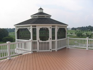 Screened gazebos can be designed as a beautiful extension to your current deck. Enjoy the breeze without the bugs! 