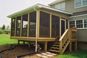 screened porch brown