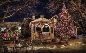 Christmas gazebo Christmas tree