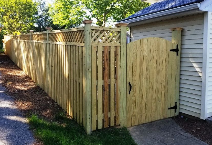 We only use 6x6 pressure treated posts on all our gates, no matter the height.