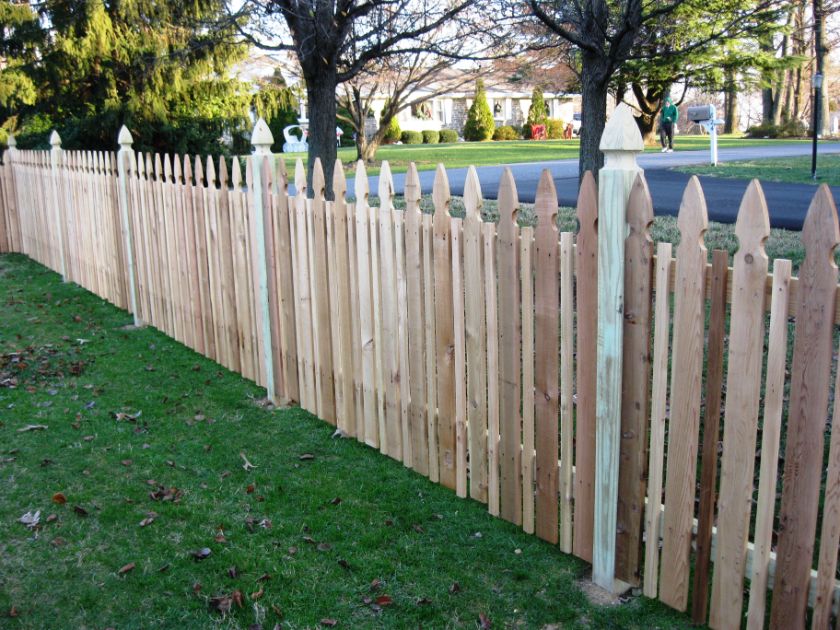 Be creative, our colonial gothic picket style fence with square top pickets in between is truly a different look. Don’t be afraid to change it up. If you see something odds, are we can build it.