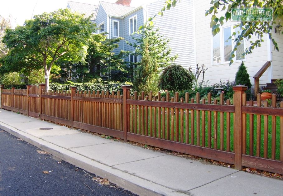 Something different. This Silver Spring Maryland homeowner chose our Williamsburg style picket style fence to accent the front of their property.