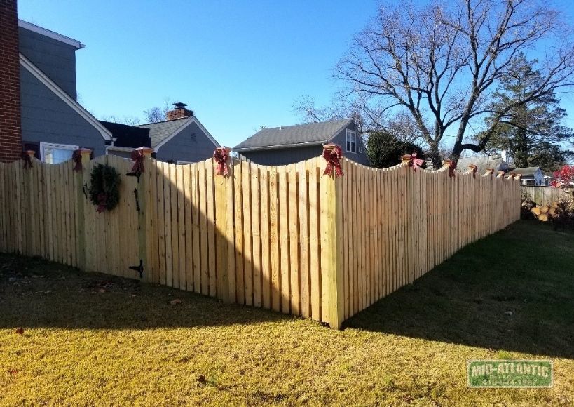 This customer in Crofton Maryland was feeling festive for the holidays. Love the Christmas wreaths on the posts.