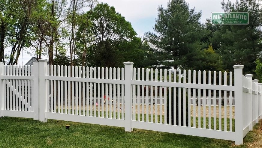 Our Annapolitan picket is also available in a wider picket spacing. We call this our Eastport picket. Rugged, durable and most of all requires no painting or staining. Pasadena Maryland.